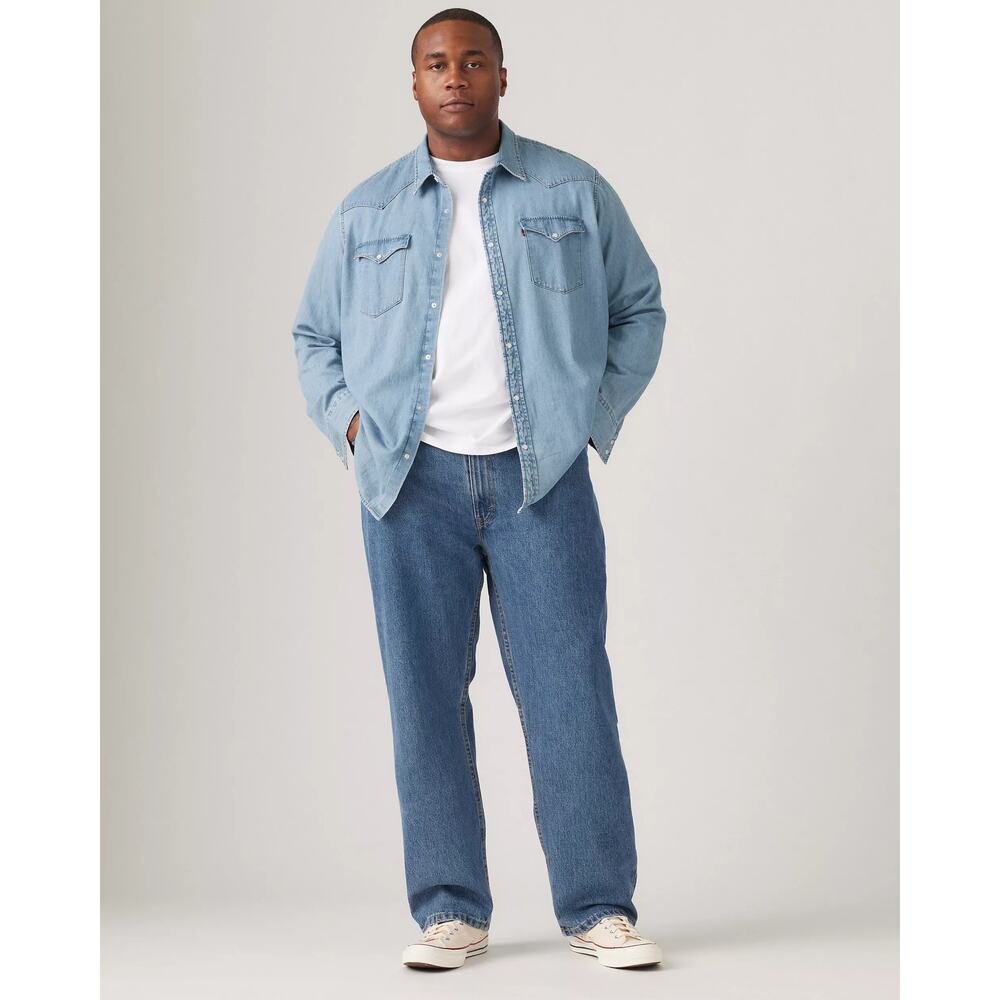 Levi’s 505 Regular Fit Jeans Men 42x30 Medium Stonewash Denim Straight 005054891